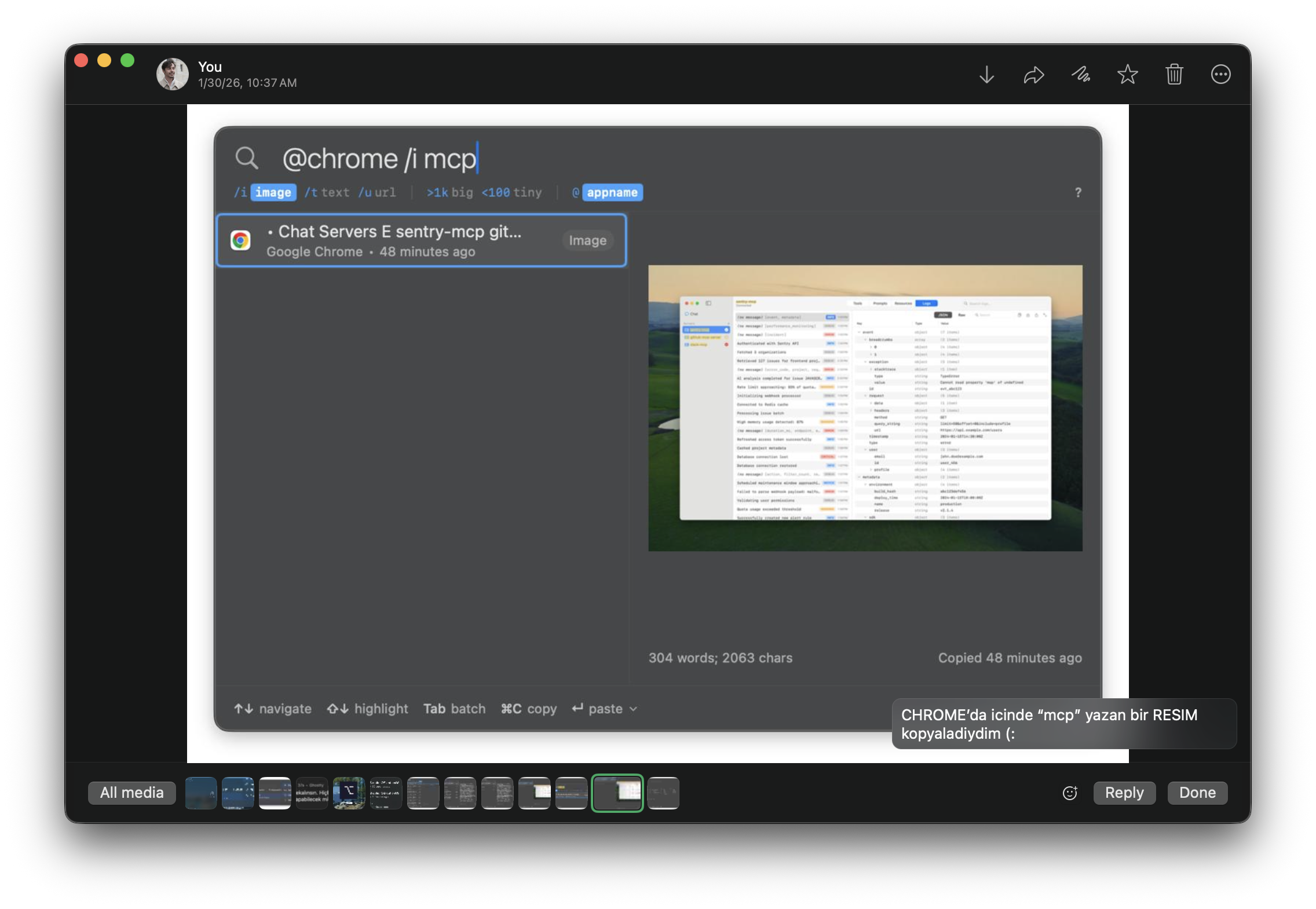 App + type + keyword combination