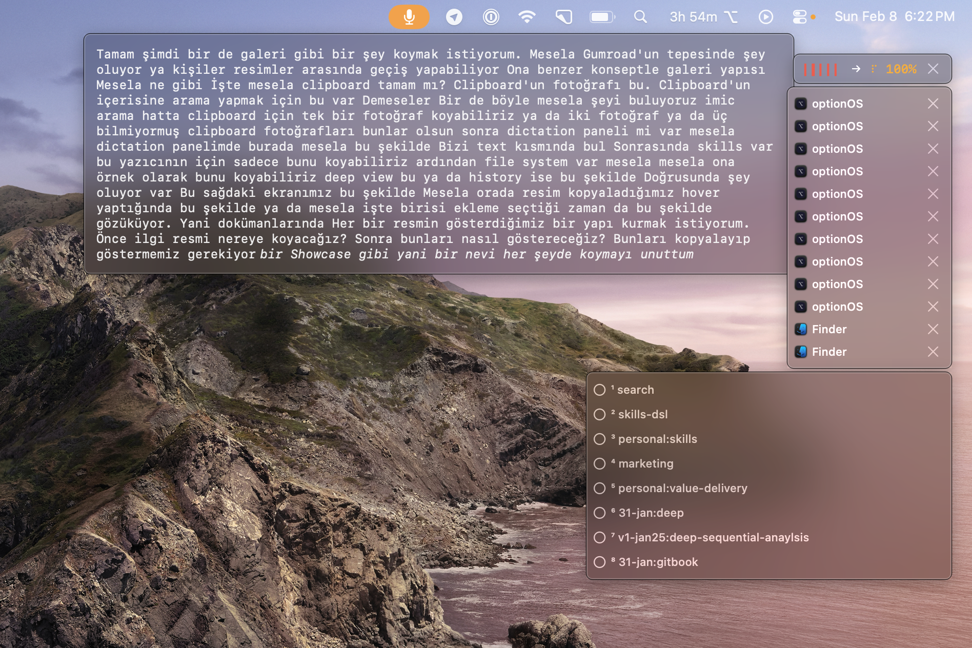 Live subtitle while speaking — words appear on screen in real time